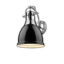 Golden 3602-1W CH-BK - Yep by Golden Lighting Duncan 1-light Wall Sconce in Chrome